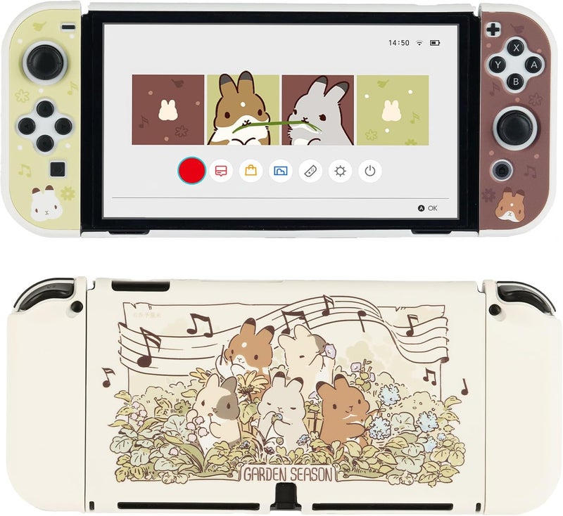 GEEKSHARE Cute Protective Case for Switch OLED Slim Cover Case Hard PC Protective Shell Compatible with Switch OLED - Team Timothy - Image 1